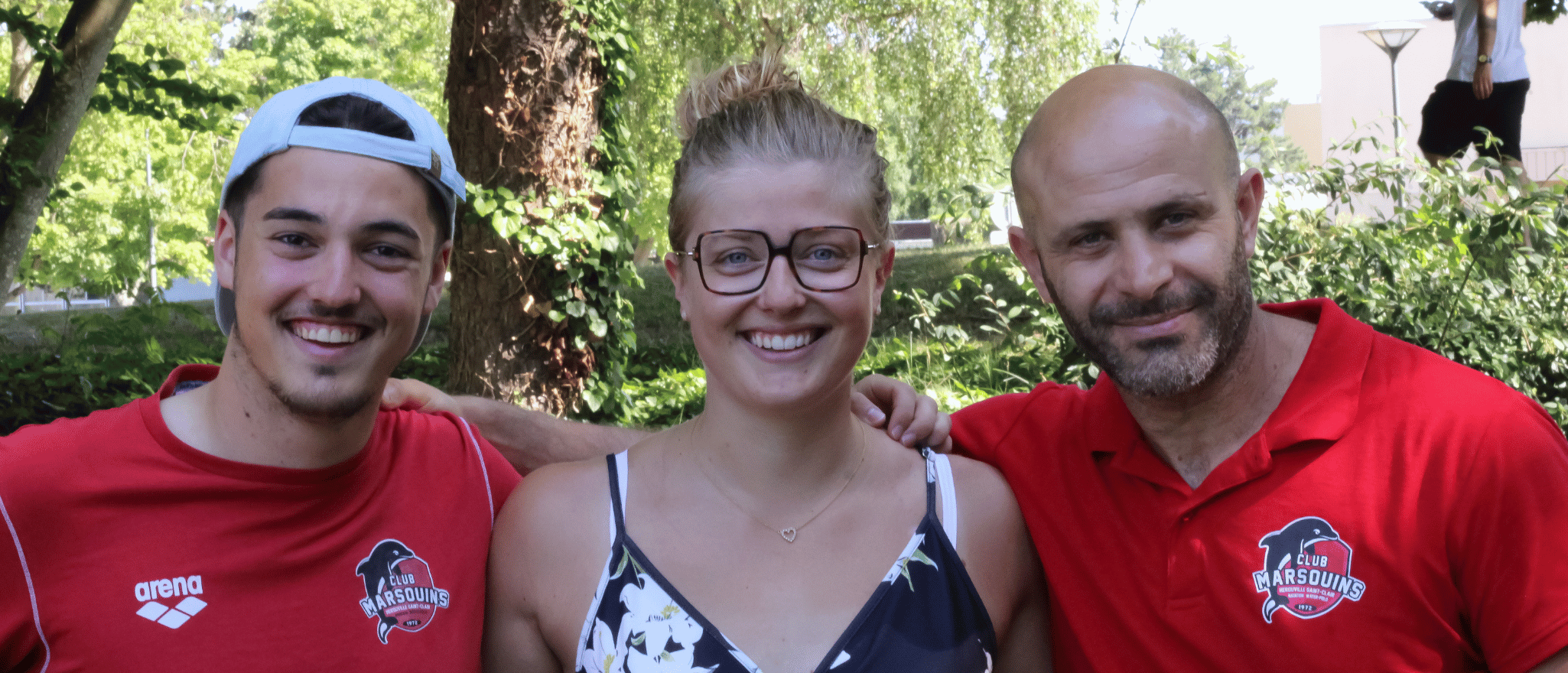 Nous contacter Les Marsouins d'Hérouville, Lucas, Alyssia CROCHEZ et Rabah BERARMA.