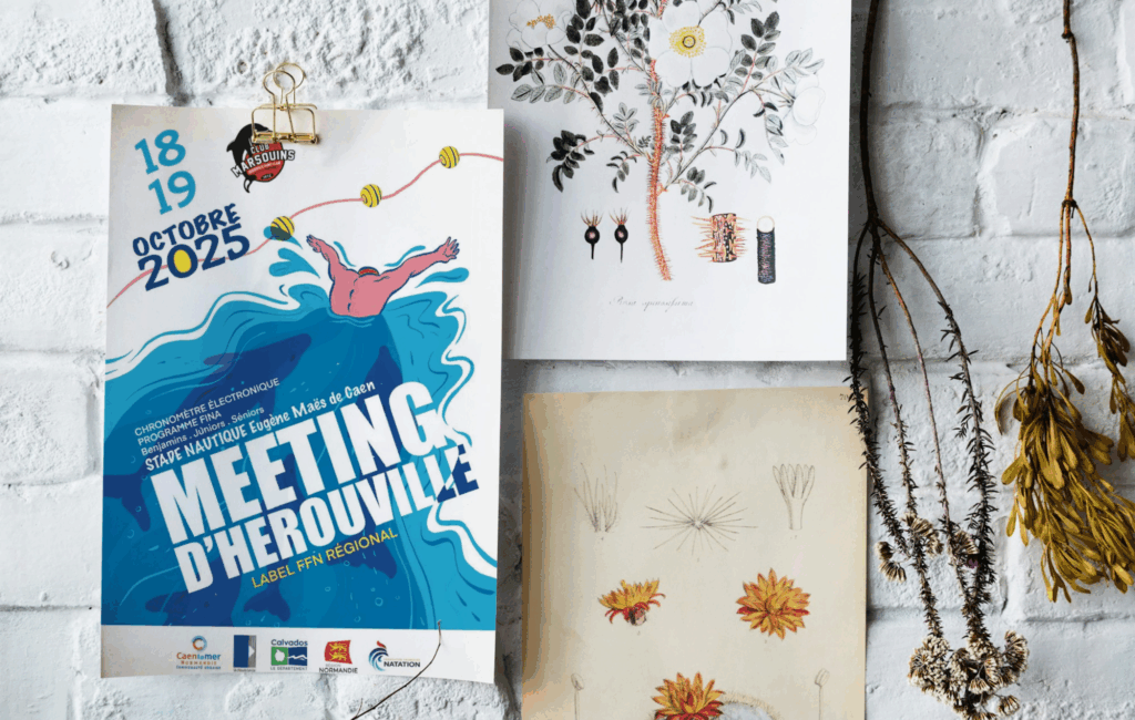 Affiche meeting natation
