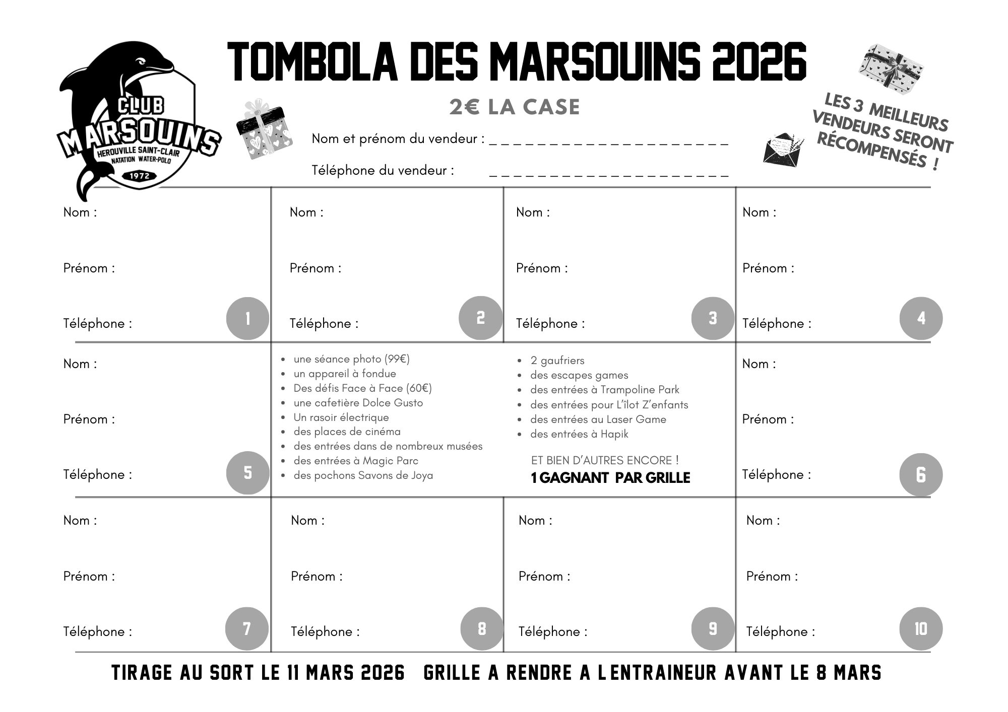 TOMBOLA DES MARSOUINS